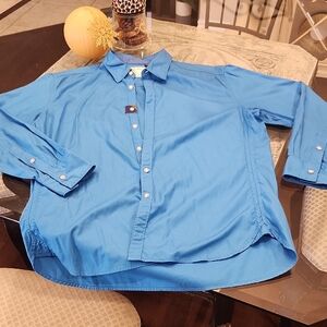 Robert Graham Vibrant Blue Casual Button Down Shirt XL